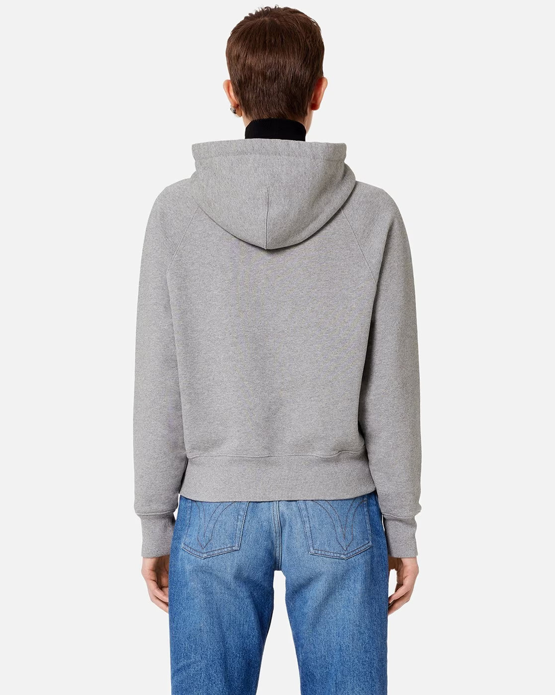 AMI PARIS Organic Cotton Regular Fit Hoodie With Logo