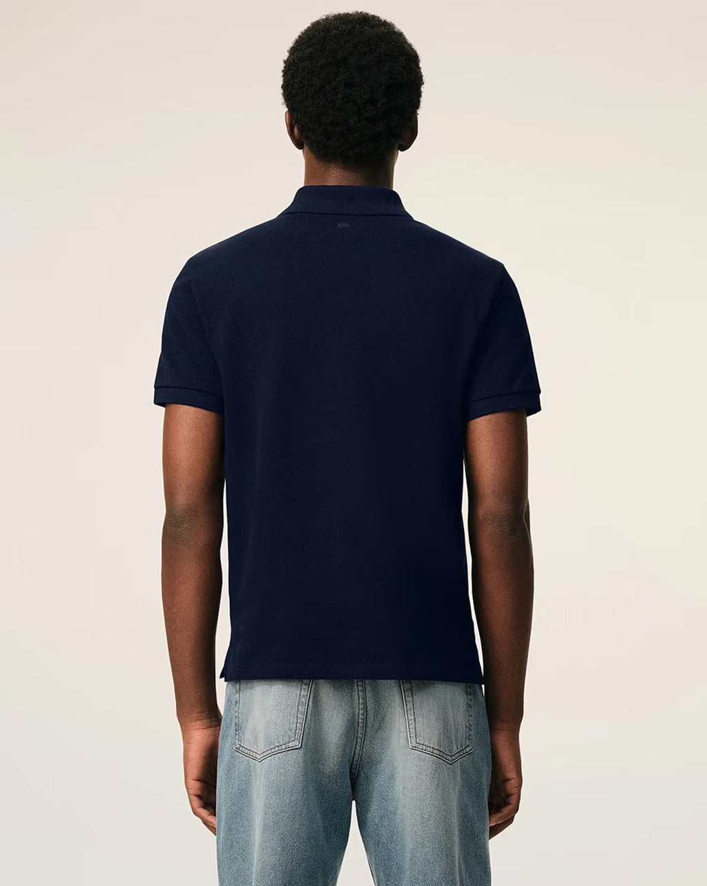 AMI PARIS Coeur Organic Cotton Regular Fit Polo T-Shirt
