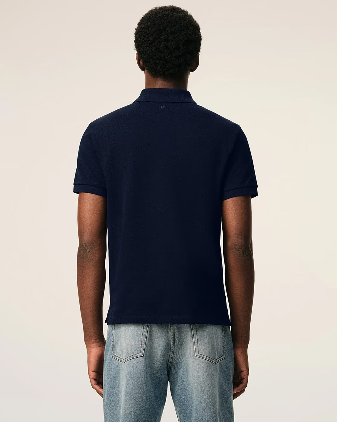 AMI PARIS Coeur Organic Cotton Regular Fit Polo T-Shirt