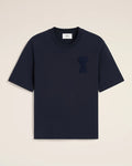 AMI PARIS Crew-Neck T-Shirt with De Coeur Patch