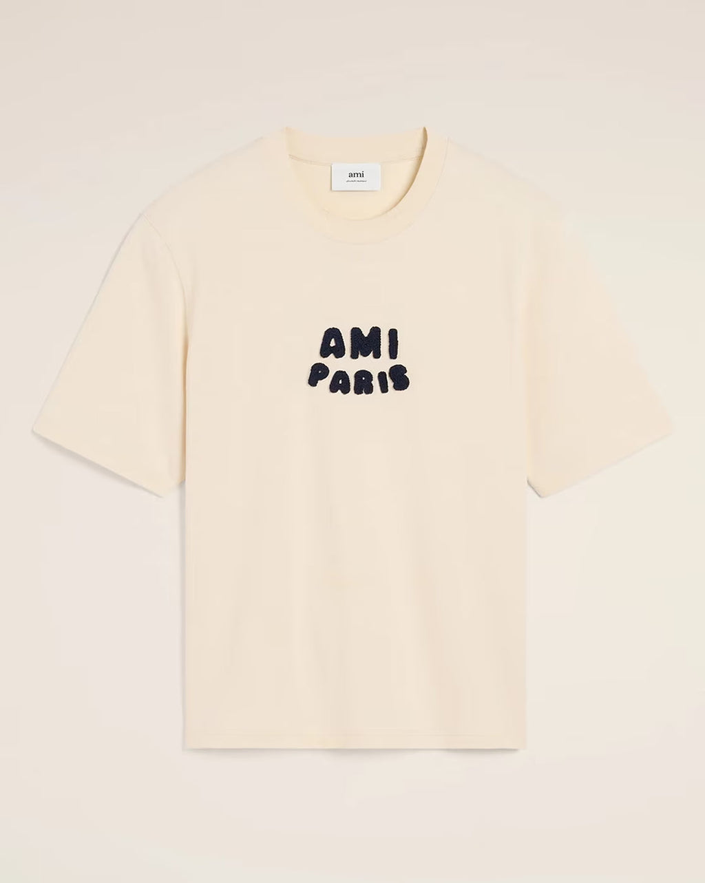 AMI PARIS Men Relaxed Fit Crew-Neck T-Shirt with Ami Paris