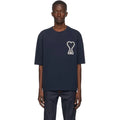 AMI Alexandre Mattiussi SSENSE Exclusive Navy Ami De Coeur T-Shirt