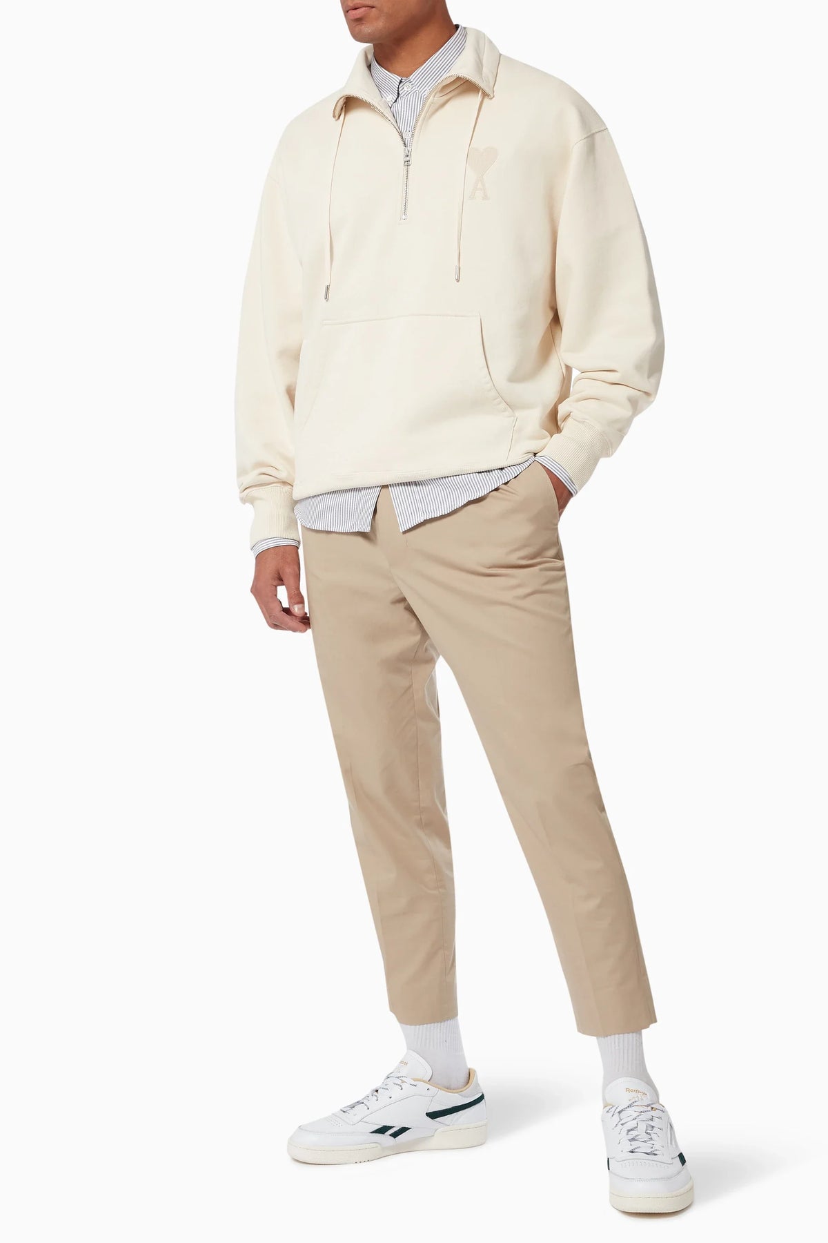 Ami Paris de Coeur Organic Cotton Zipped Sweatshirt