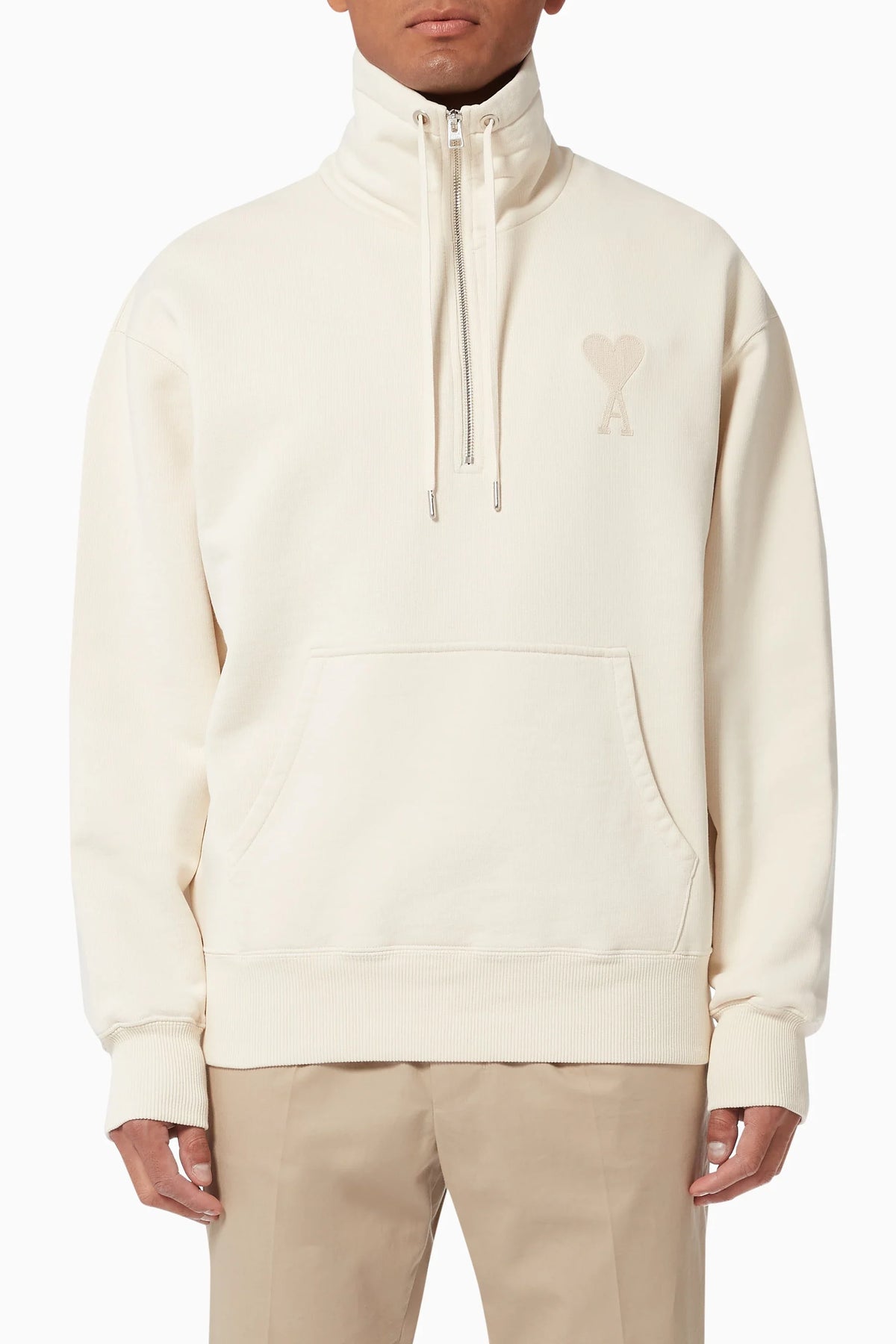 Ami Paris de Coeur Organic Cotton Zipped Sweatshirt