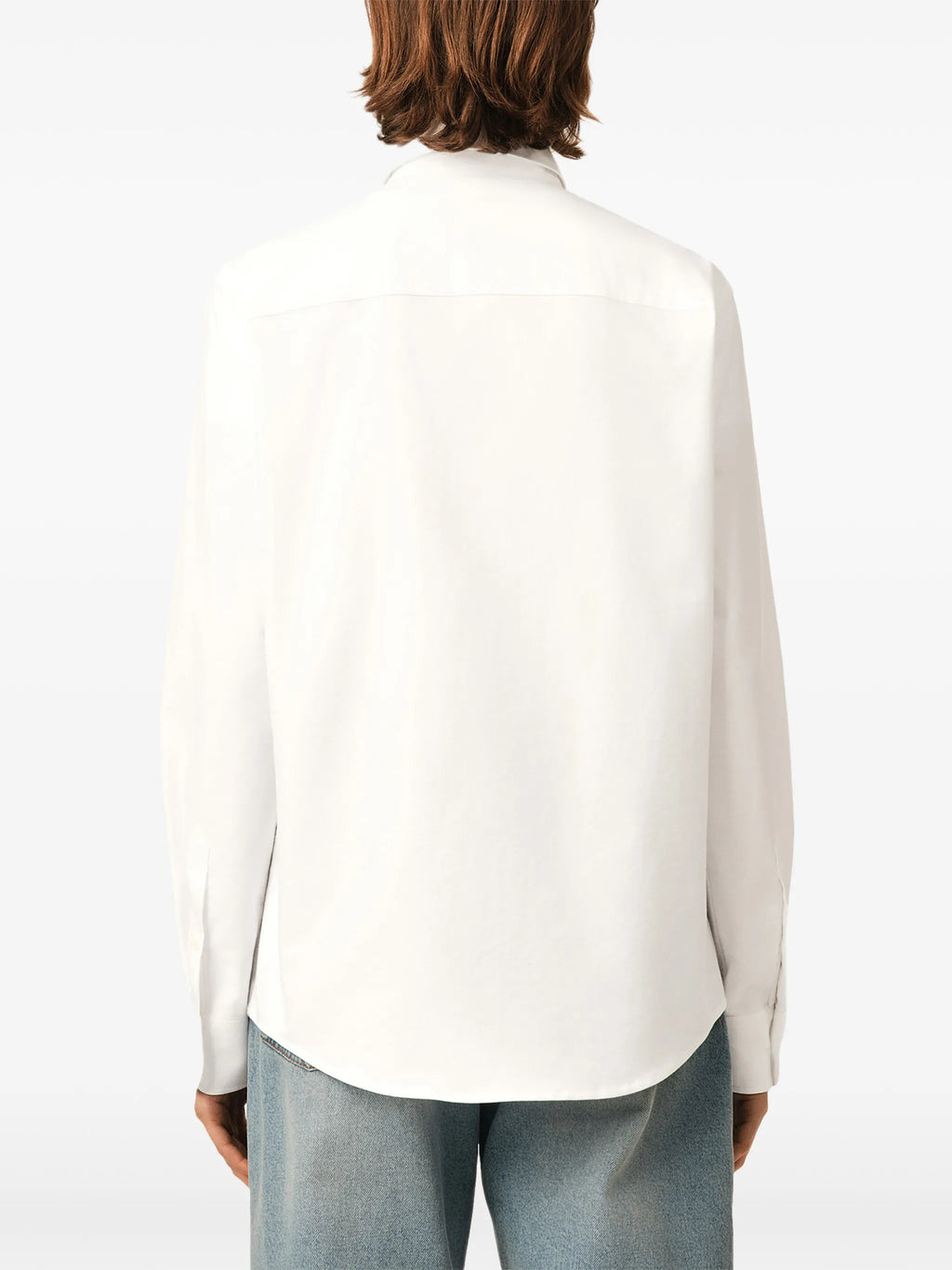 White cotton oxford shirt with American collar and Ami de Coeur
