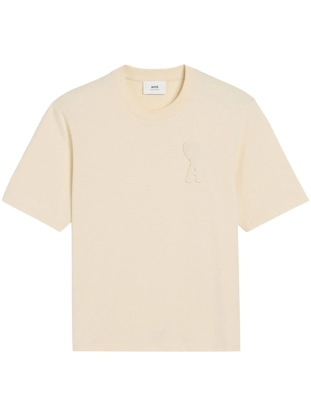 AMI Paris Black Oversized Logo Patch T Shirt