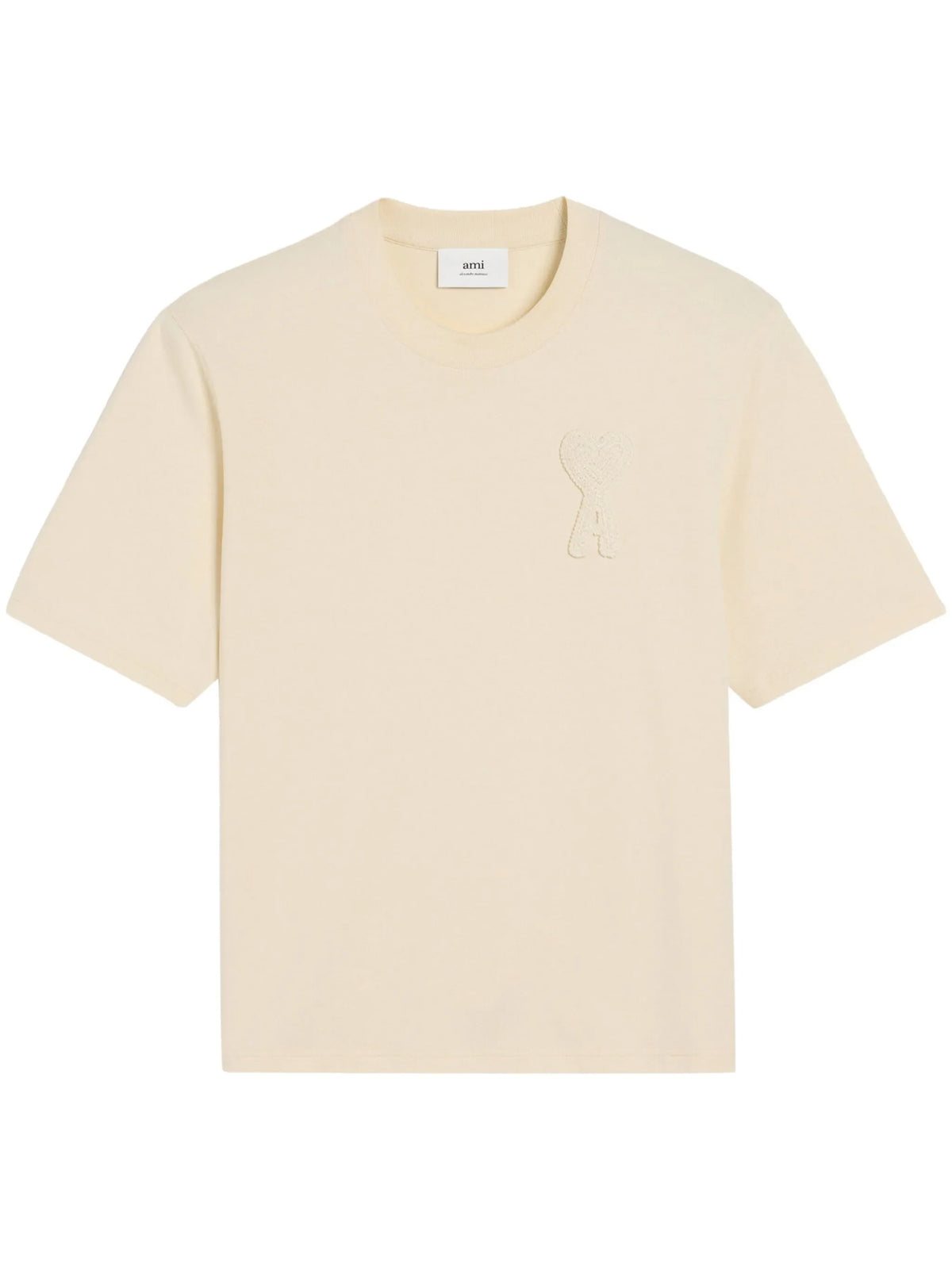 AMI Paris Black Oversized Logo Patch T Shirt