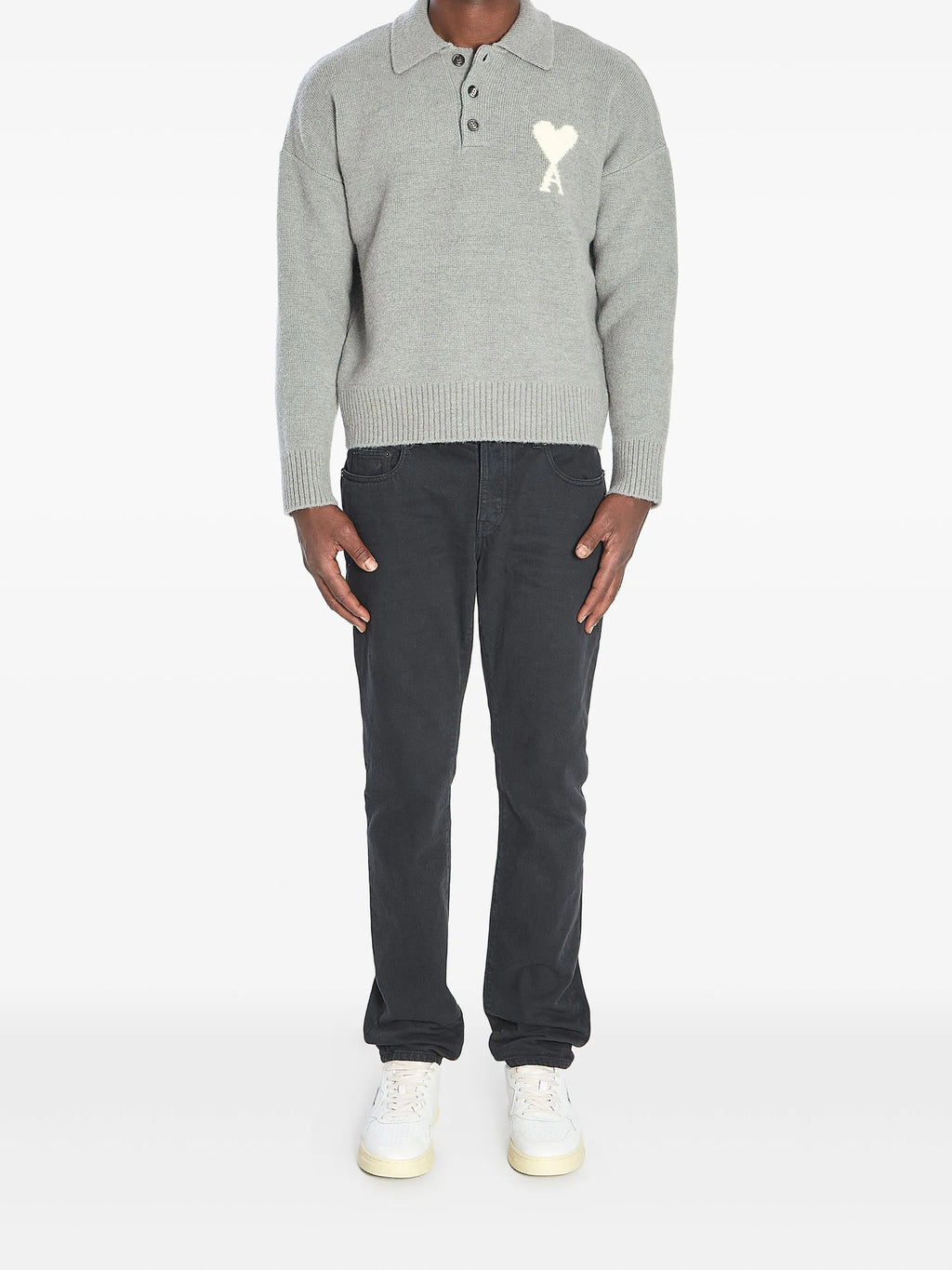 Ami De Coeur polo shirt with intarsia