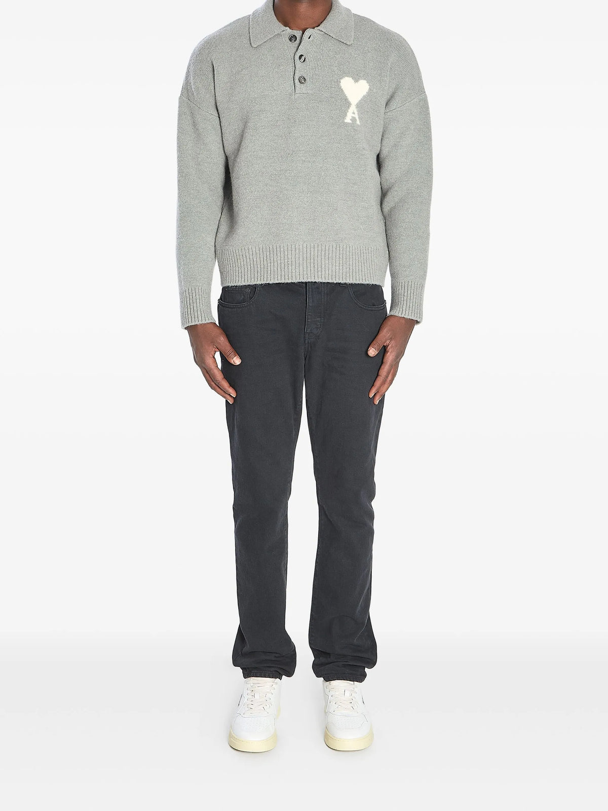 Ami De Coeur polo shirt with intarsia