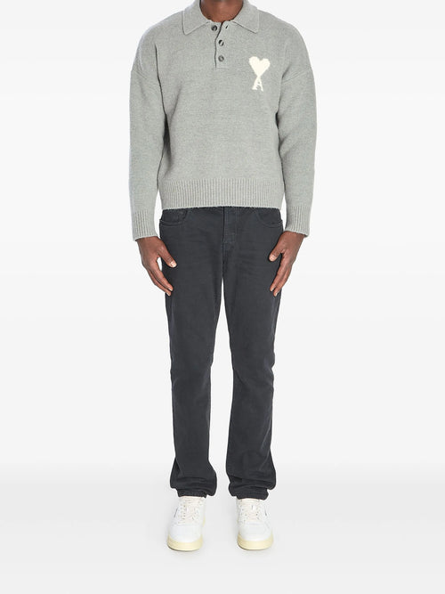 Ami De Coeur polo shirt with intarsia