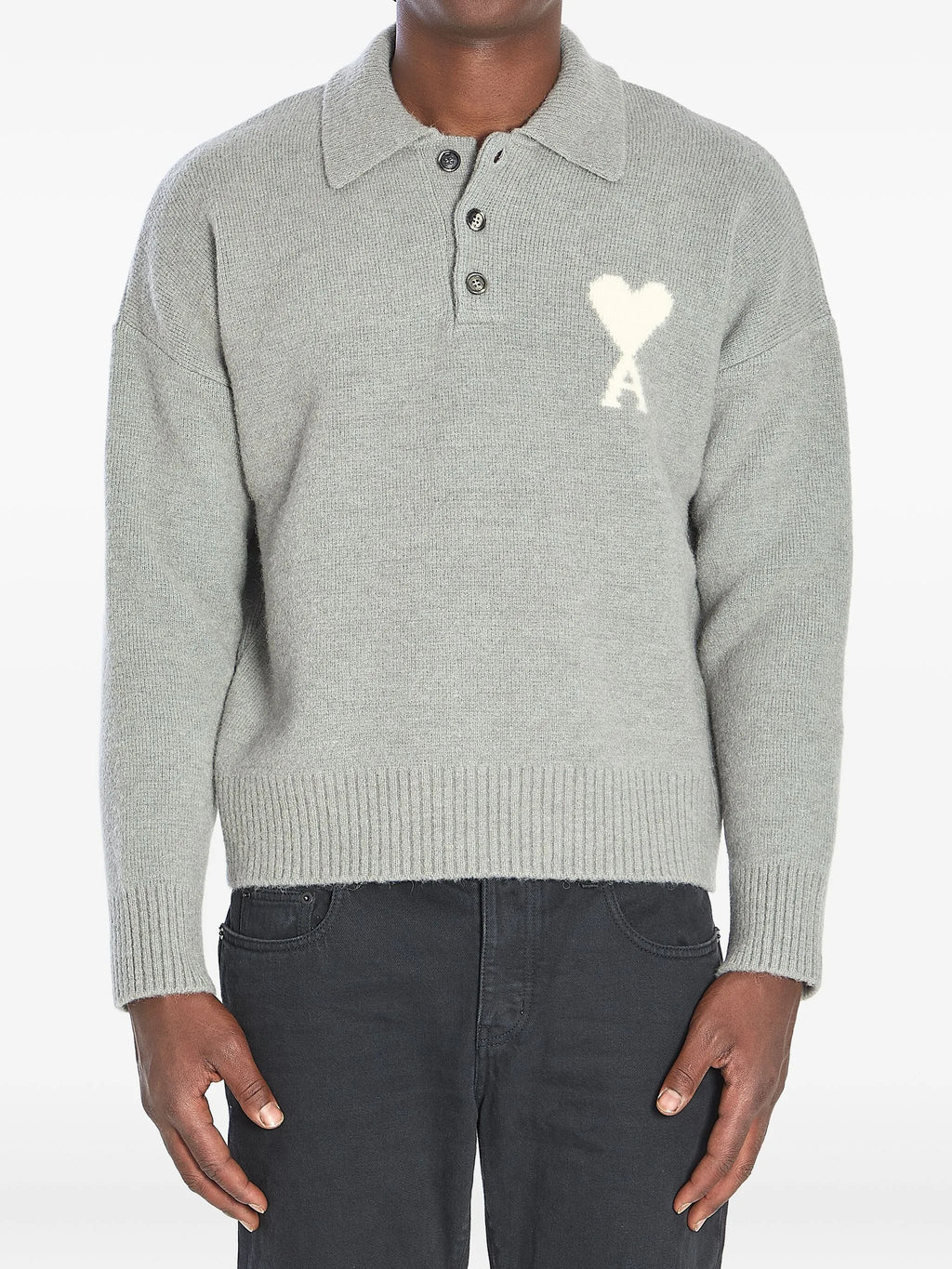 Ami De Coeur polo shirt with intarsia