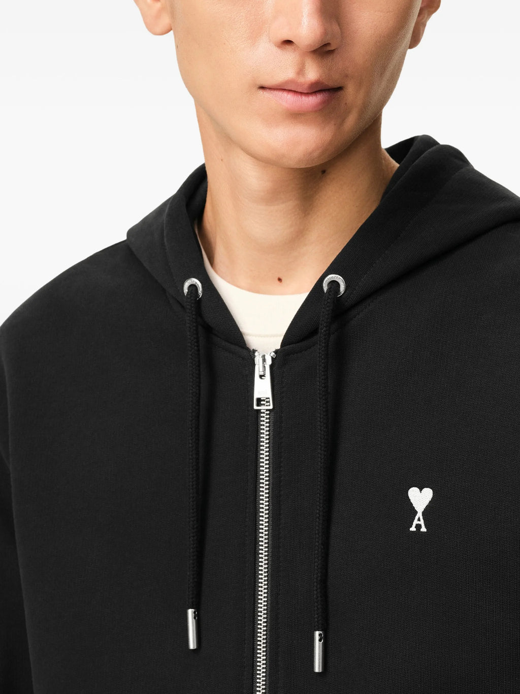 Ami De Coeur hoodie with zipper Black