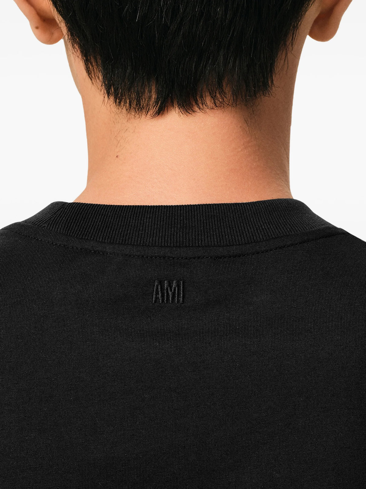 Ami Paris Black Cotton AMI de Coeur T-Shirt