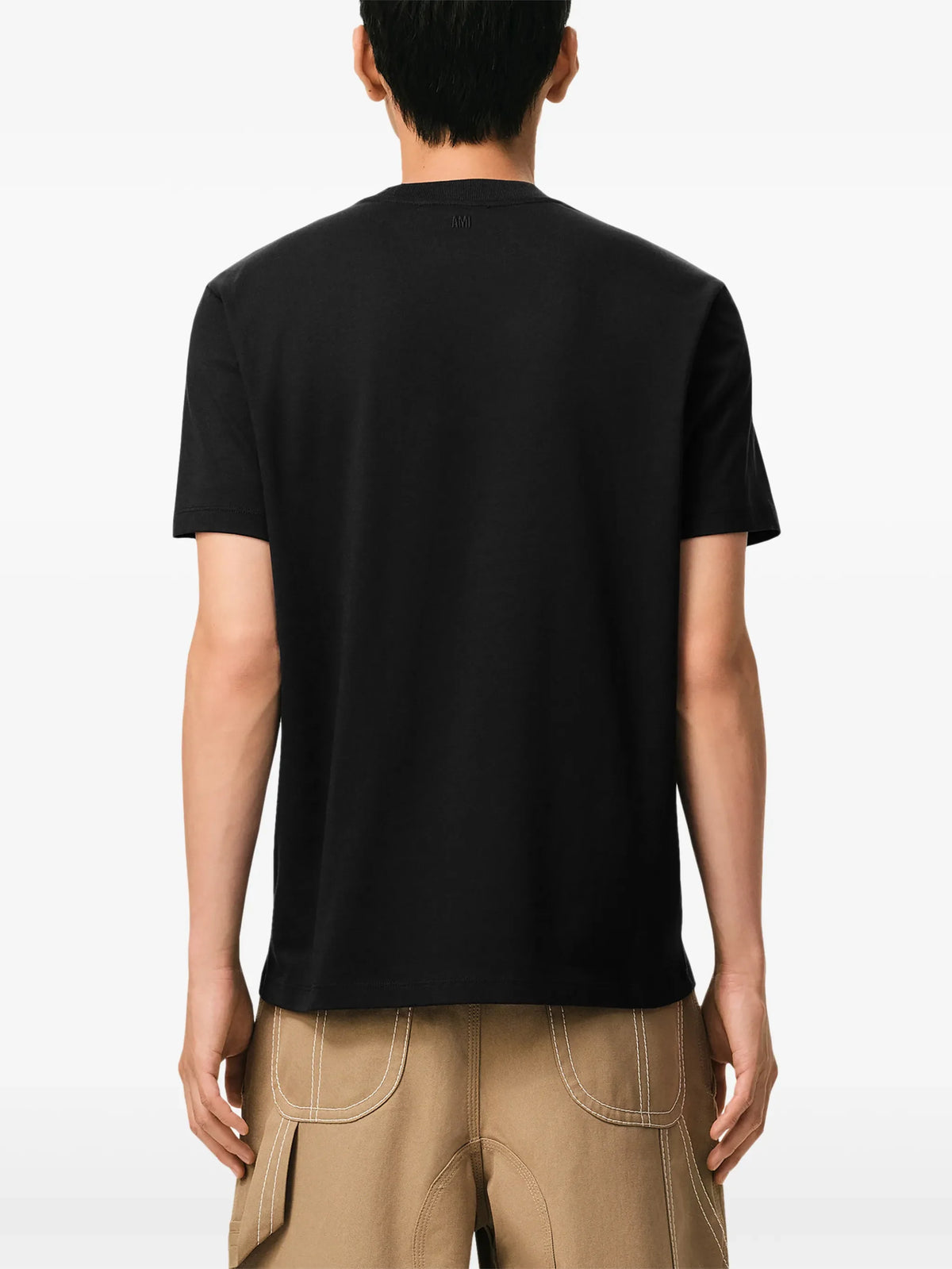 Ami Paris Black Cotton AMI de Coeur T-Shirt