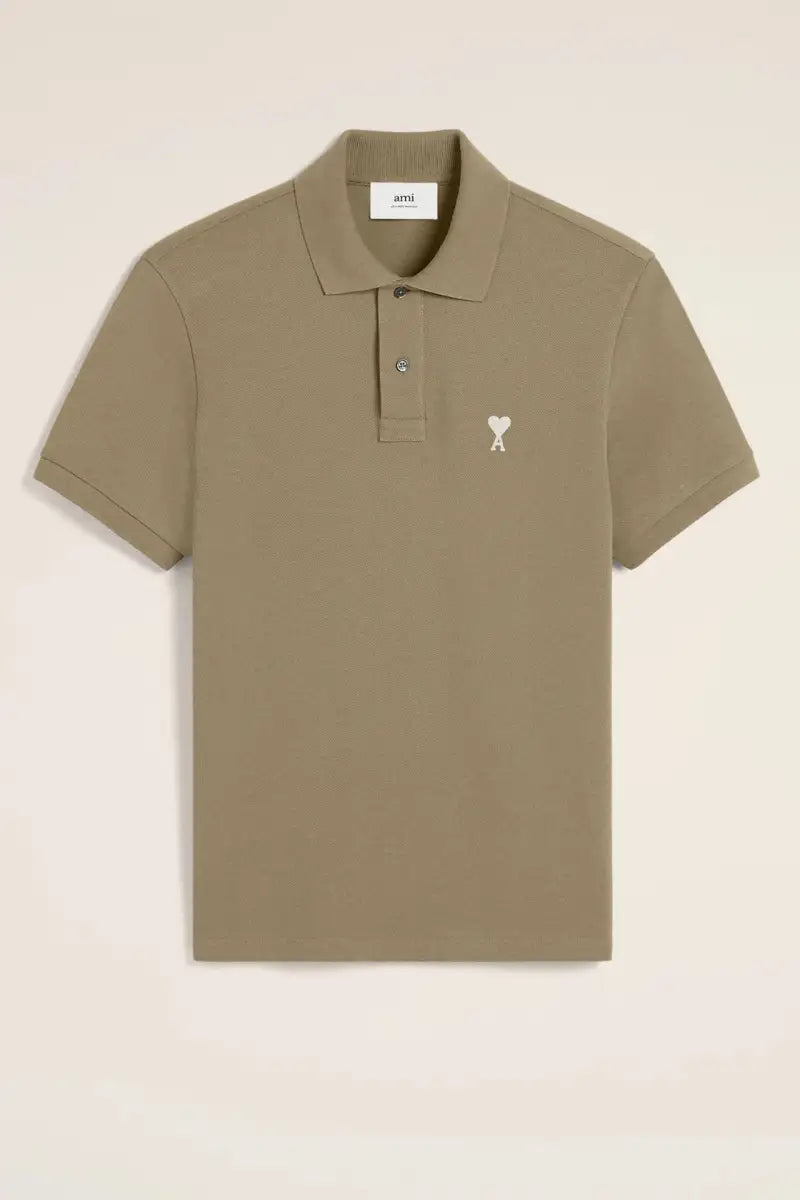 Ami Paris Classic Fit AMI de Coeur Organic Cotton Pique Polo Shirt
