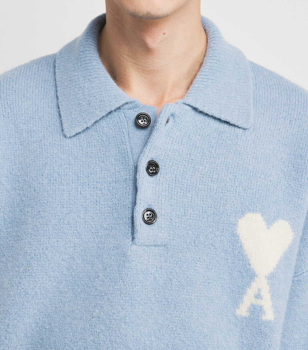 Alpaca-Blend Polo Sweater