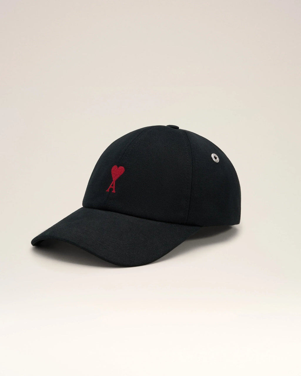Black Cotton Red AMI de Coeur Embroidery Cap