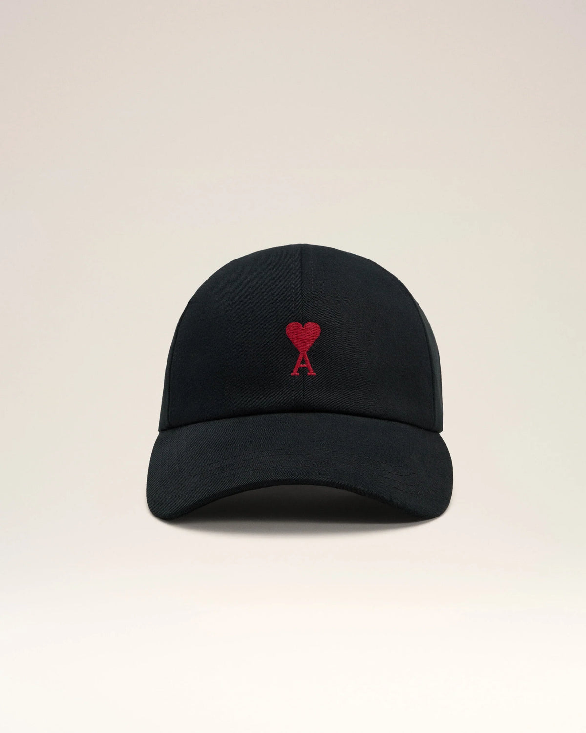 Black Cotton Red AMI de Coeur Embroidery Cap