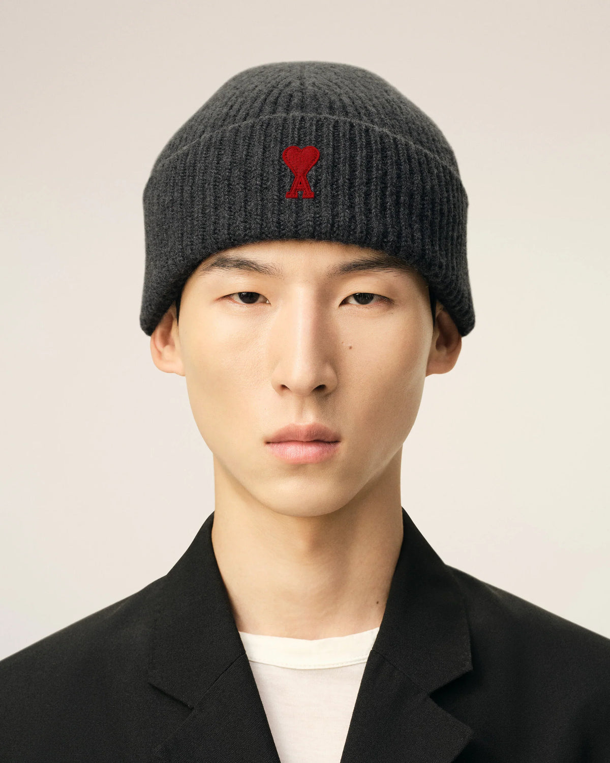 Grey Wool AMI de Coeur Beanie
