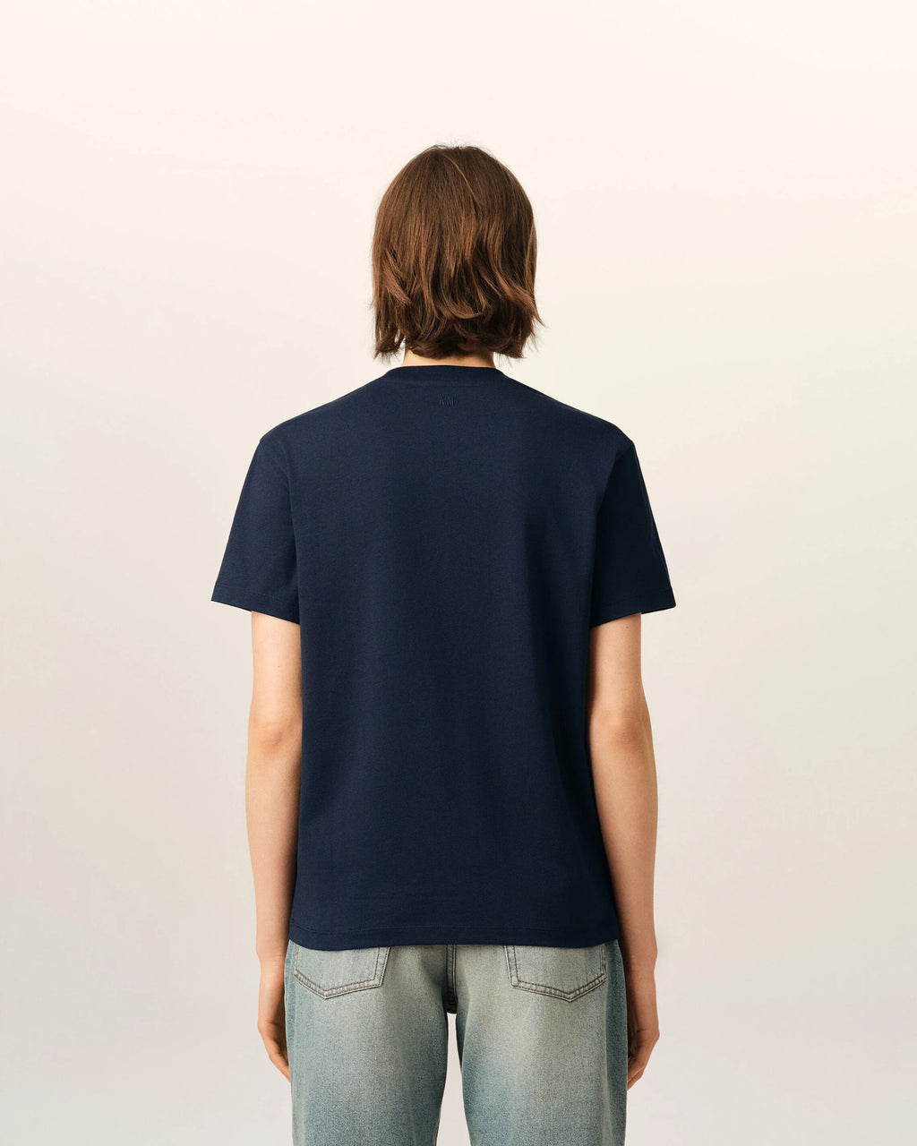 Blue cotton t-shirt with Ami de Coeur