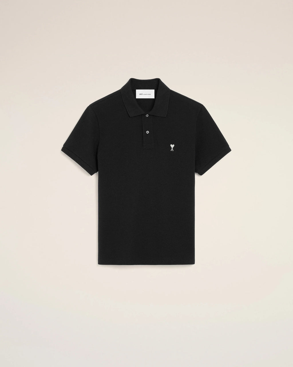 Black Cotton Short Sleeves AMI de Coeur Polo Shirt