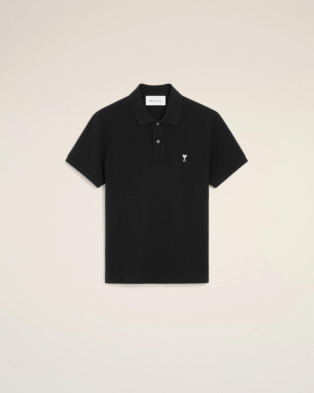 Black Cotton Short Sleeves AMI de Coeur Polo Shirt