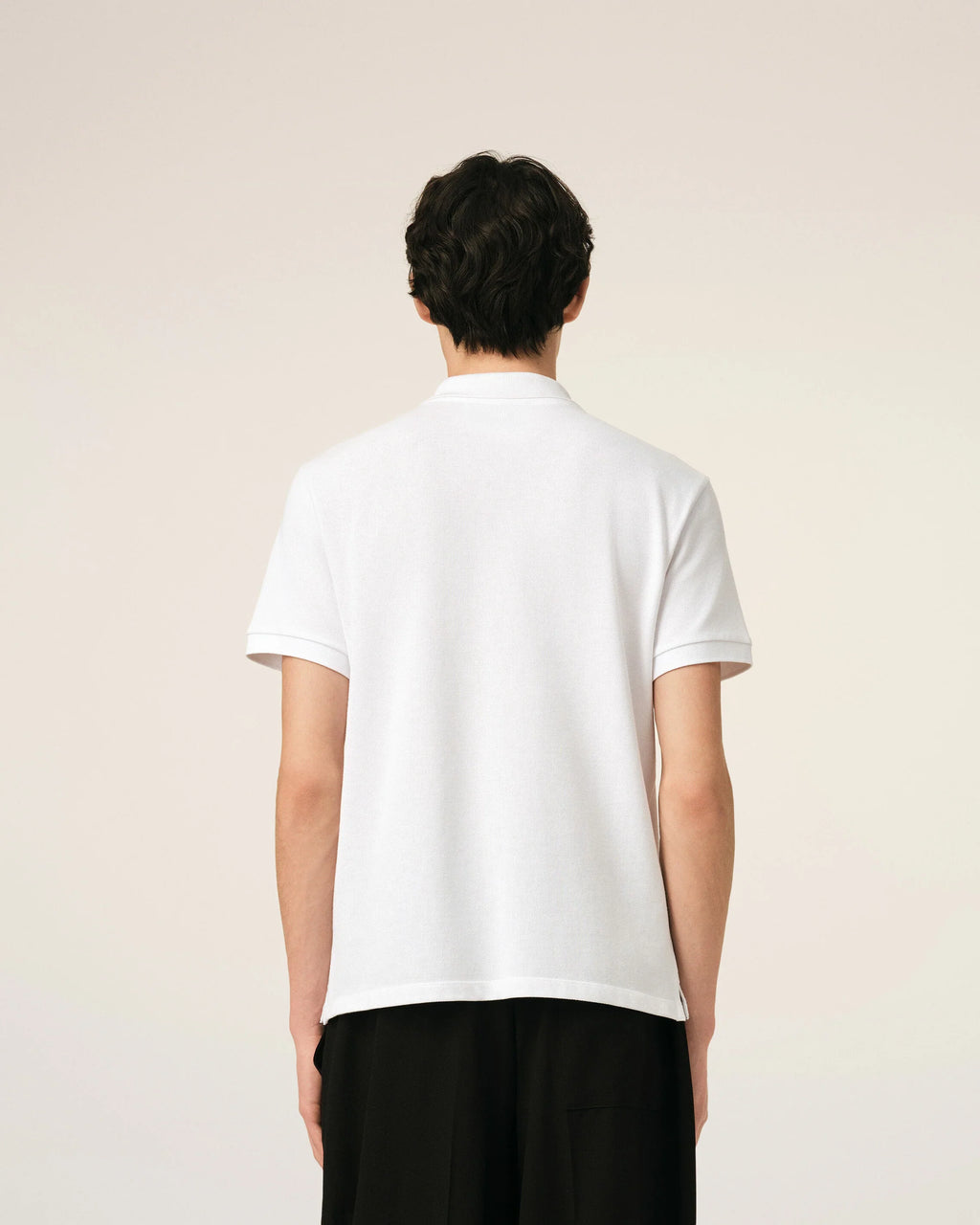 White Cotton Short Sleeves AMI de Coeur Polo Shirt
