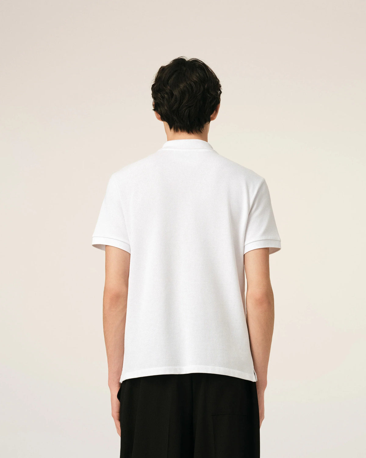 White Cotton Short Sleeves AMI de Coeur Polo Shirt
