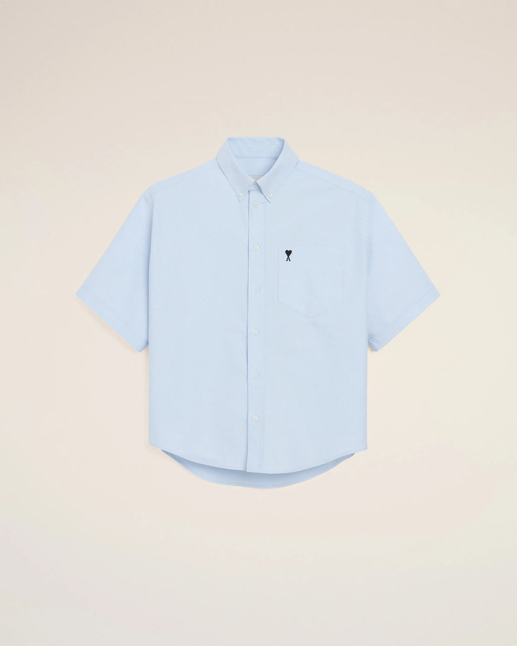 Short-sleeved shirt with embroidery Blue