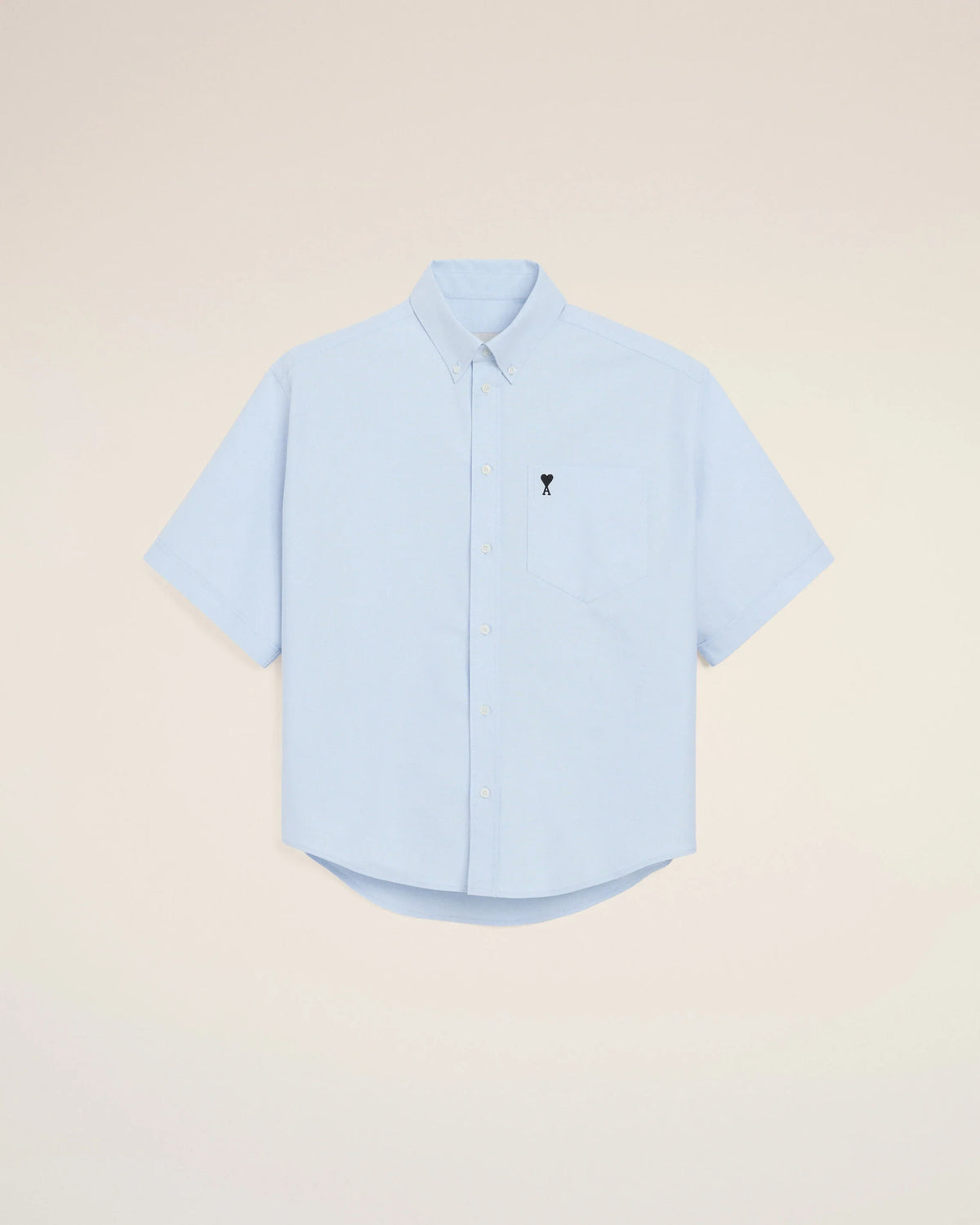Short-sleeved shirt with embroidery Blue