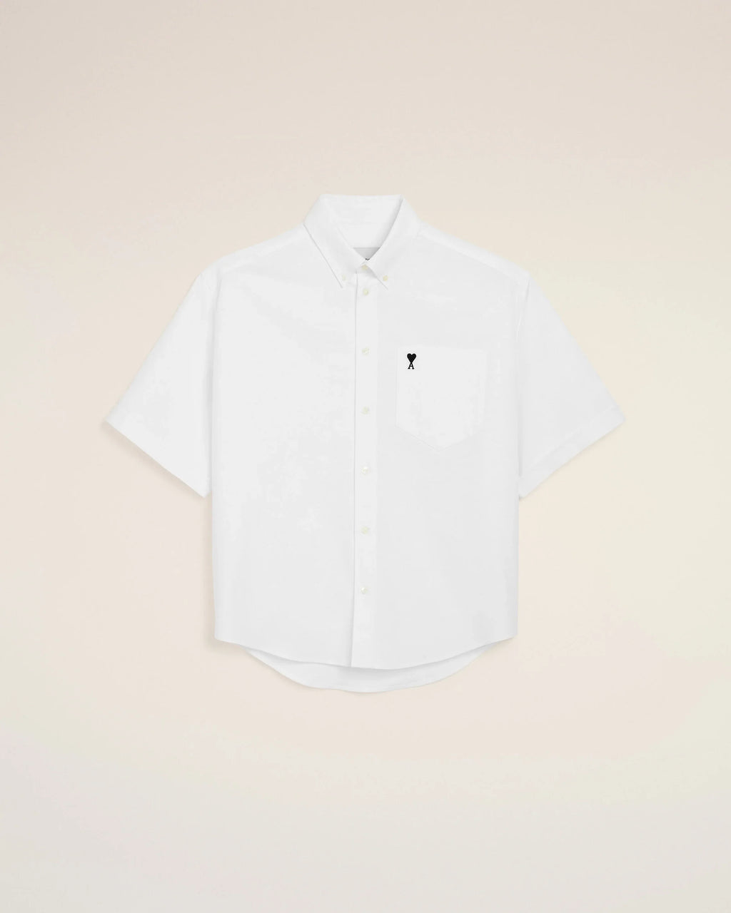 Short-sleeved shirt with embroidery White