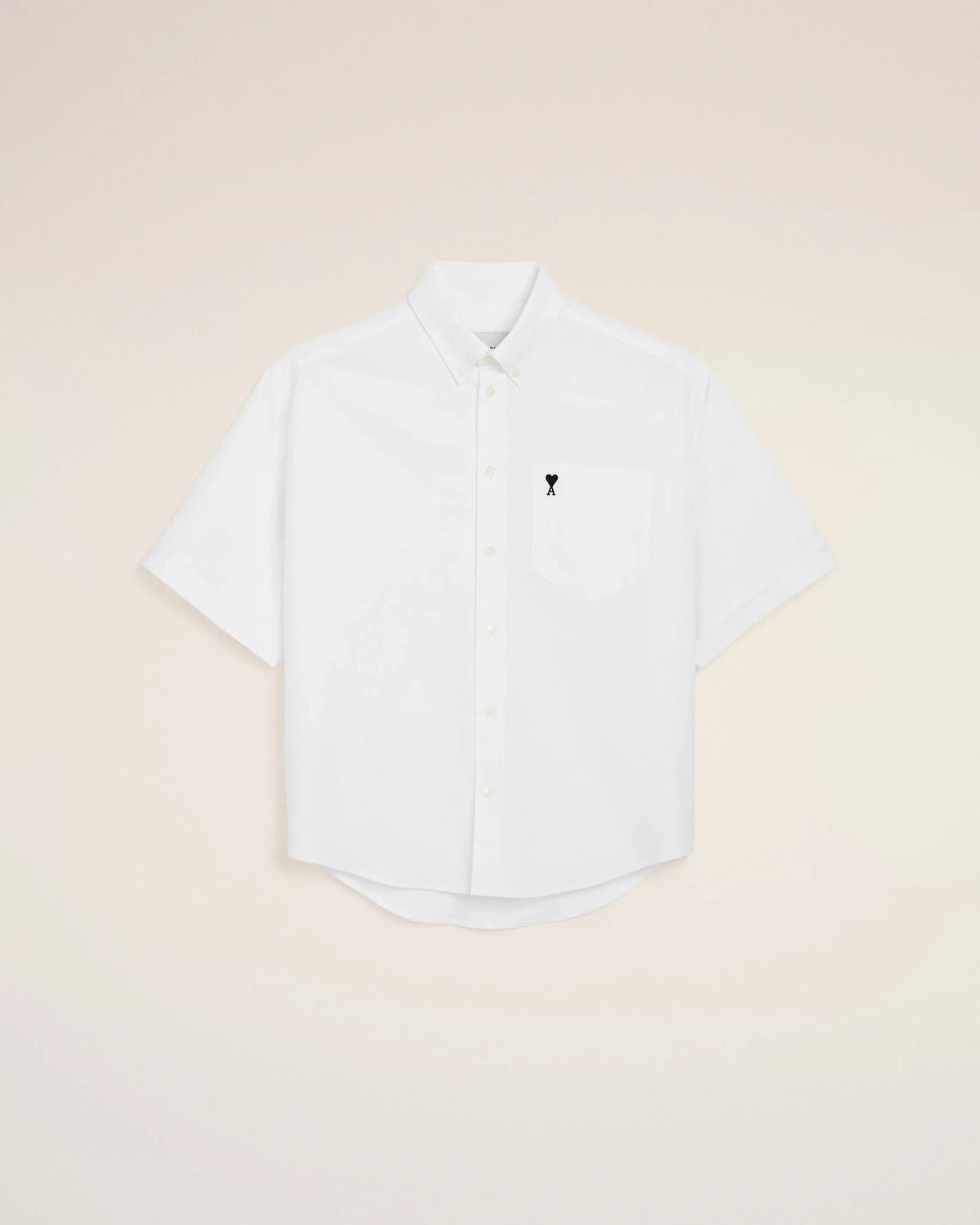 Short-sleeved shirt with embroidery White