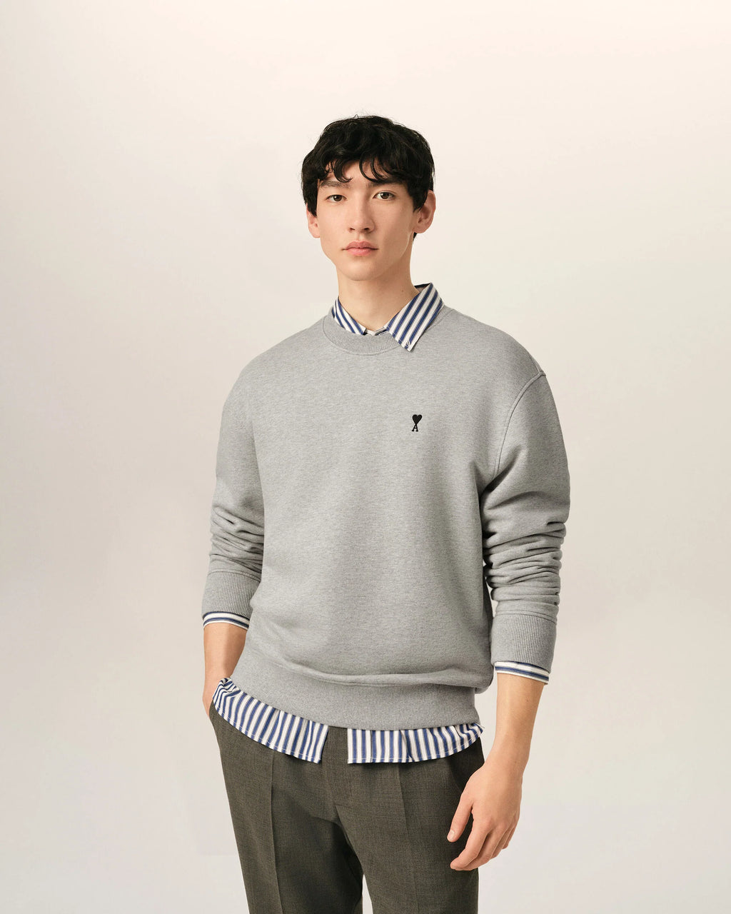 Grey Cotton AMI de Coeur Sweatshirt