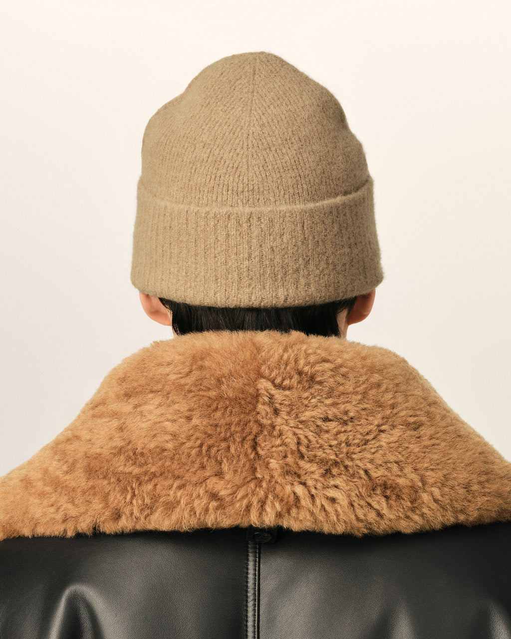 Beige Wool AMI de Coeur Beanie