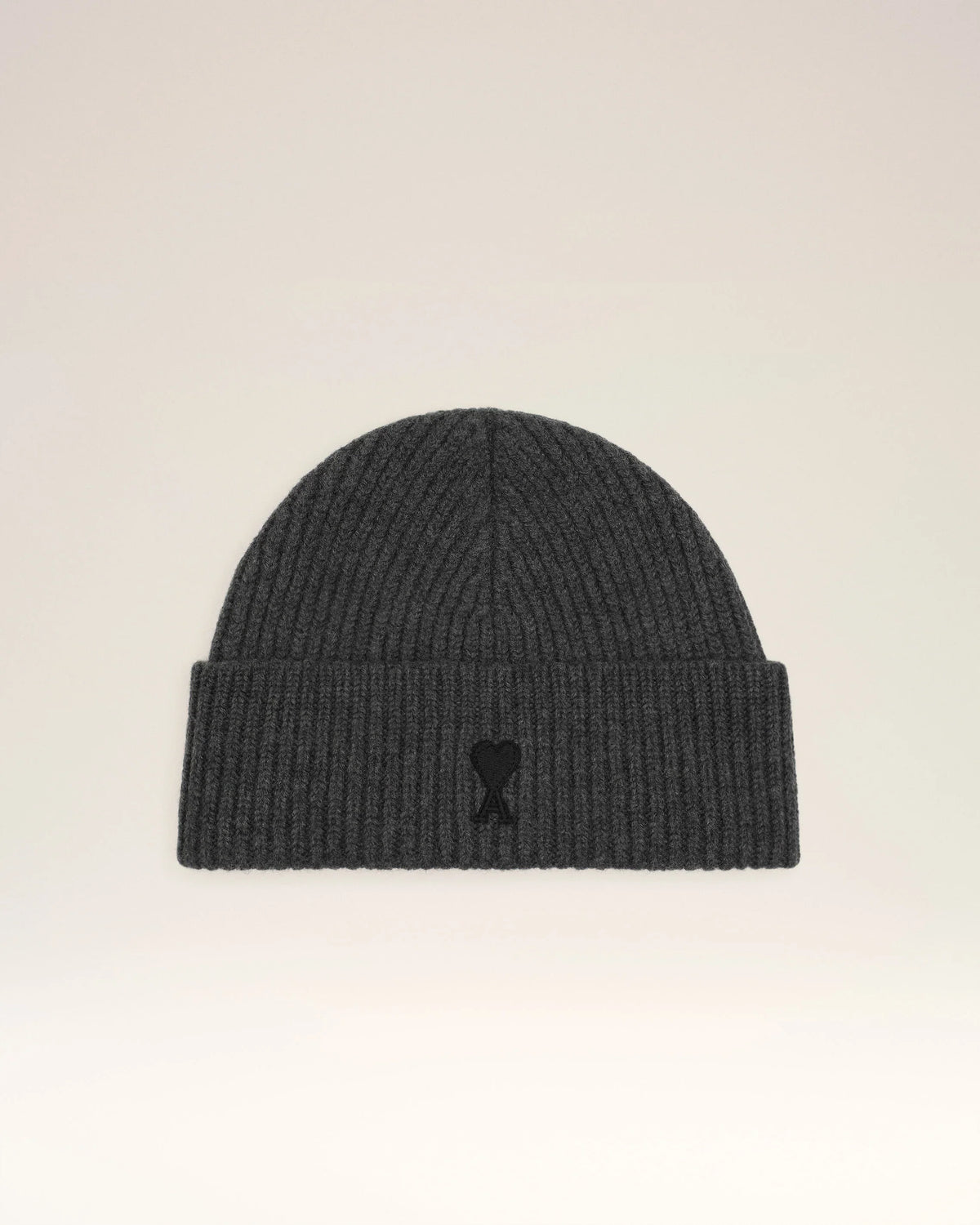 Grey Wool Red AMI de Coeur Beanie