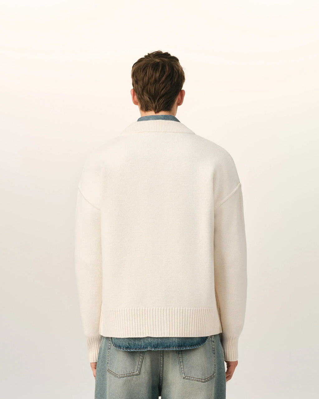 White Wool AMI de Coeur Cardigan