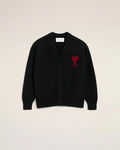 Black Wool AMI de Coeur Cardigan