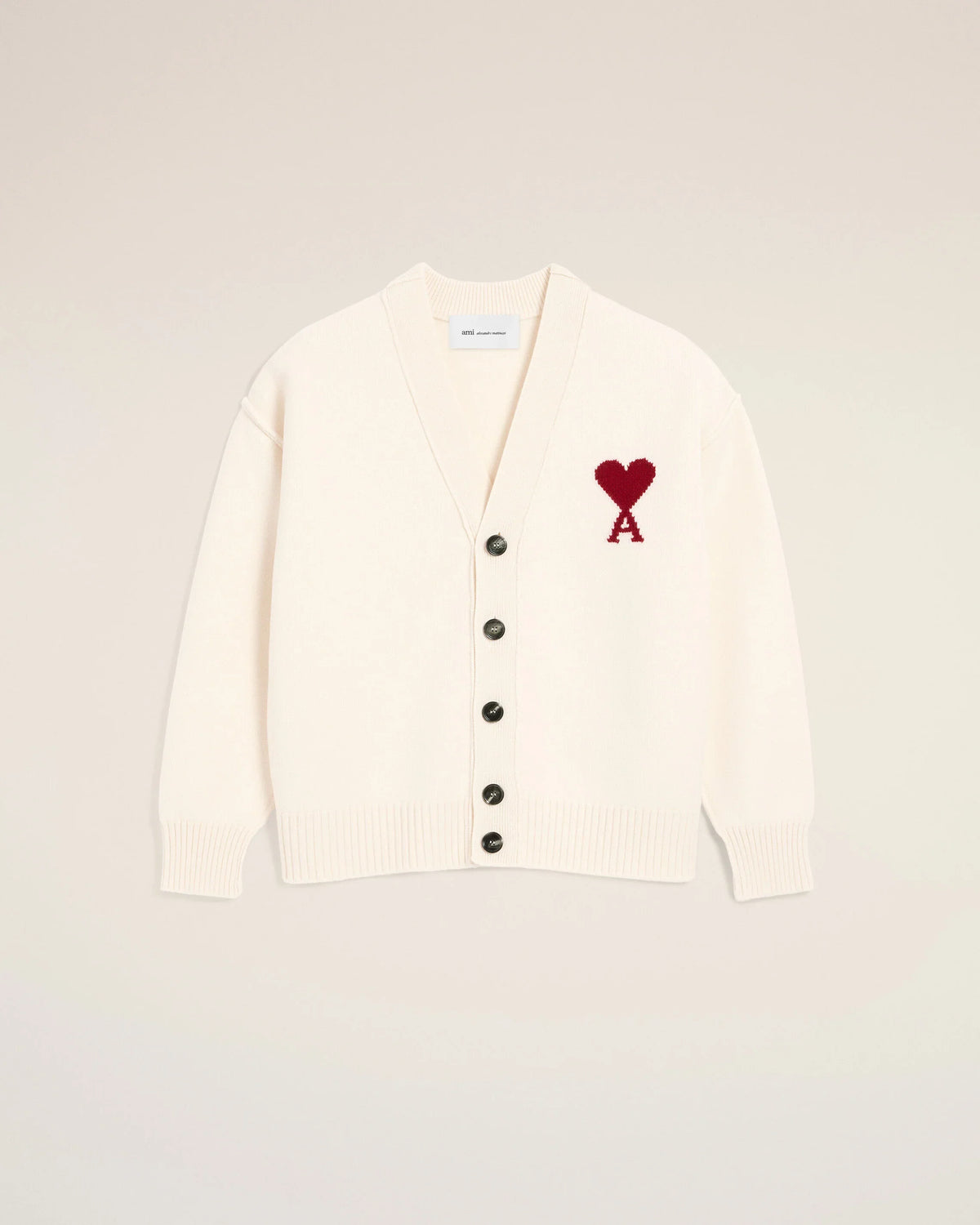 White Wool AMI de Coeur Cardigan