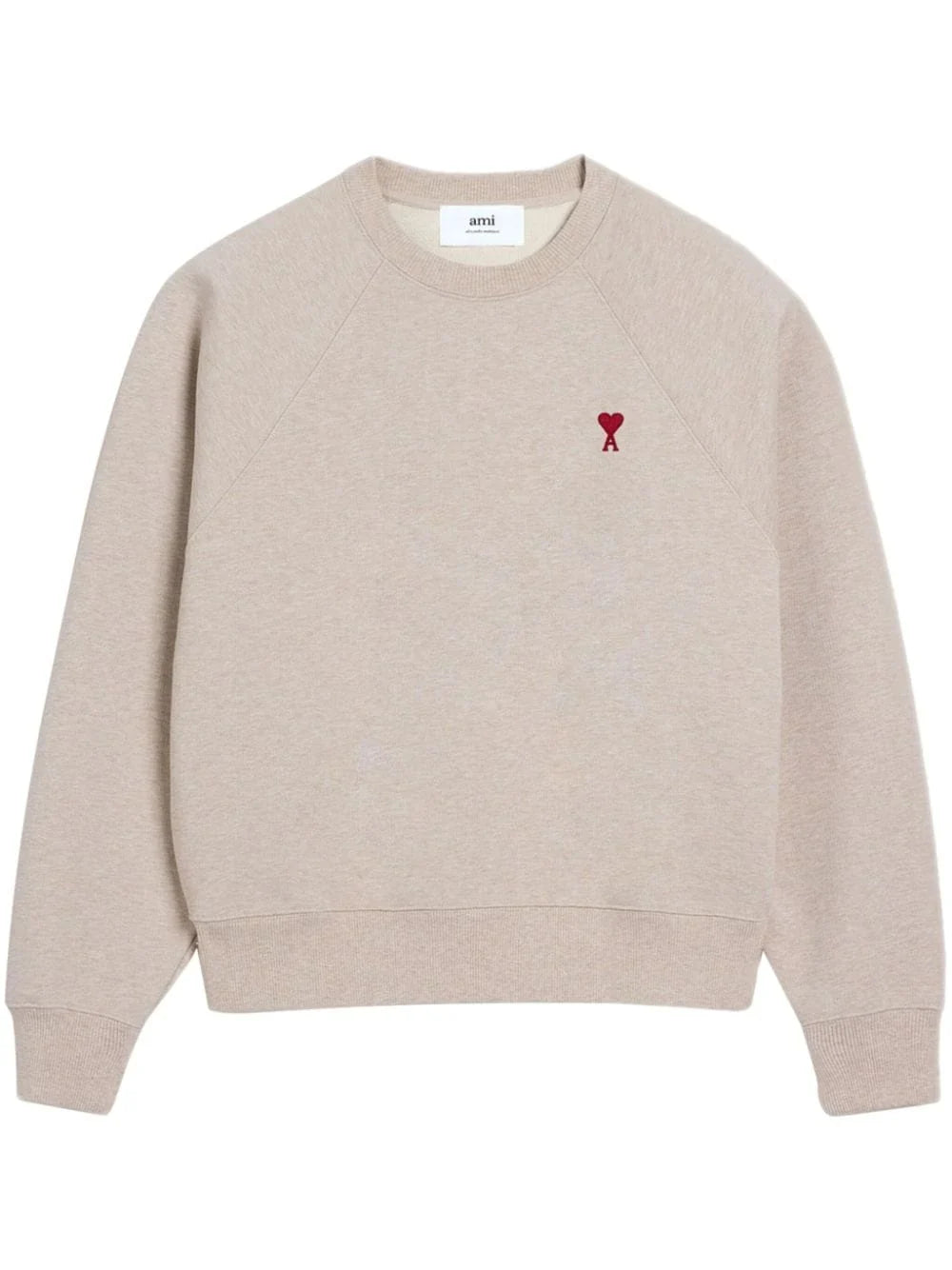AMI Paris - Sweat beige à logo Ami de Coeur brodé
