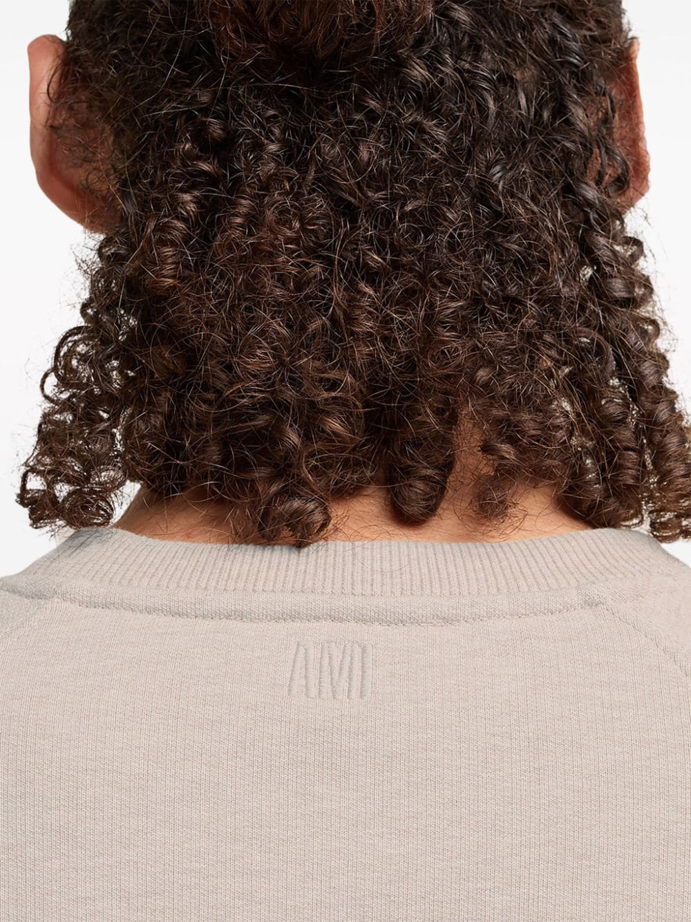 AMI Paris - Sweat beige à logo Ami de Coeur brodé