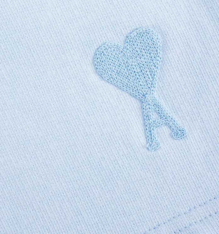 AMI Paris AMI de Coeur Cotton Shorts Blue
