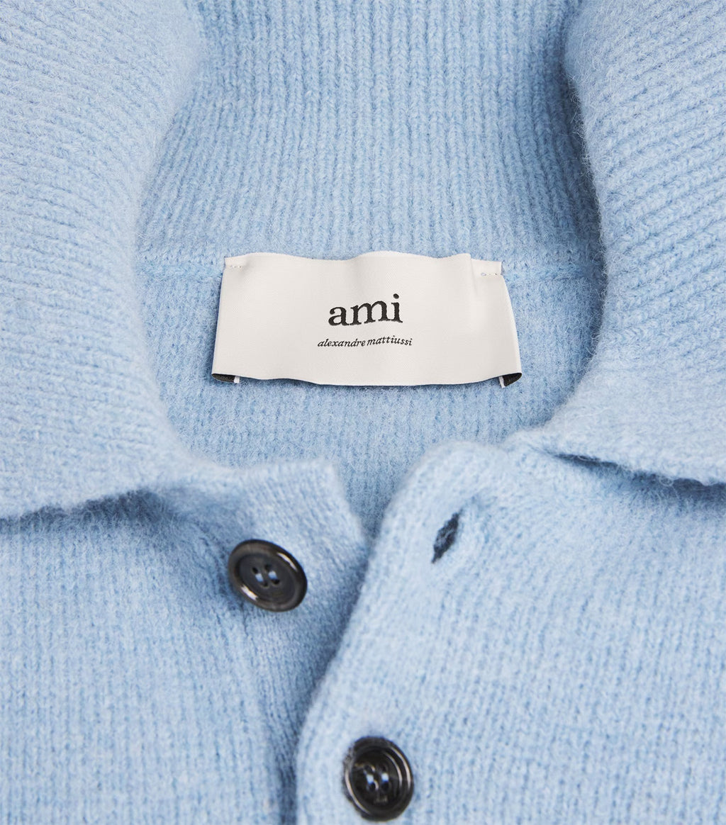 Alpaca-Blend Polo Sweater