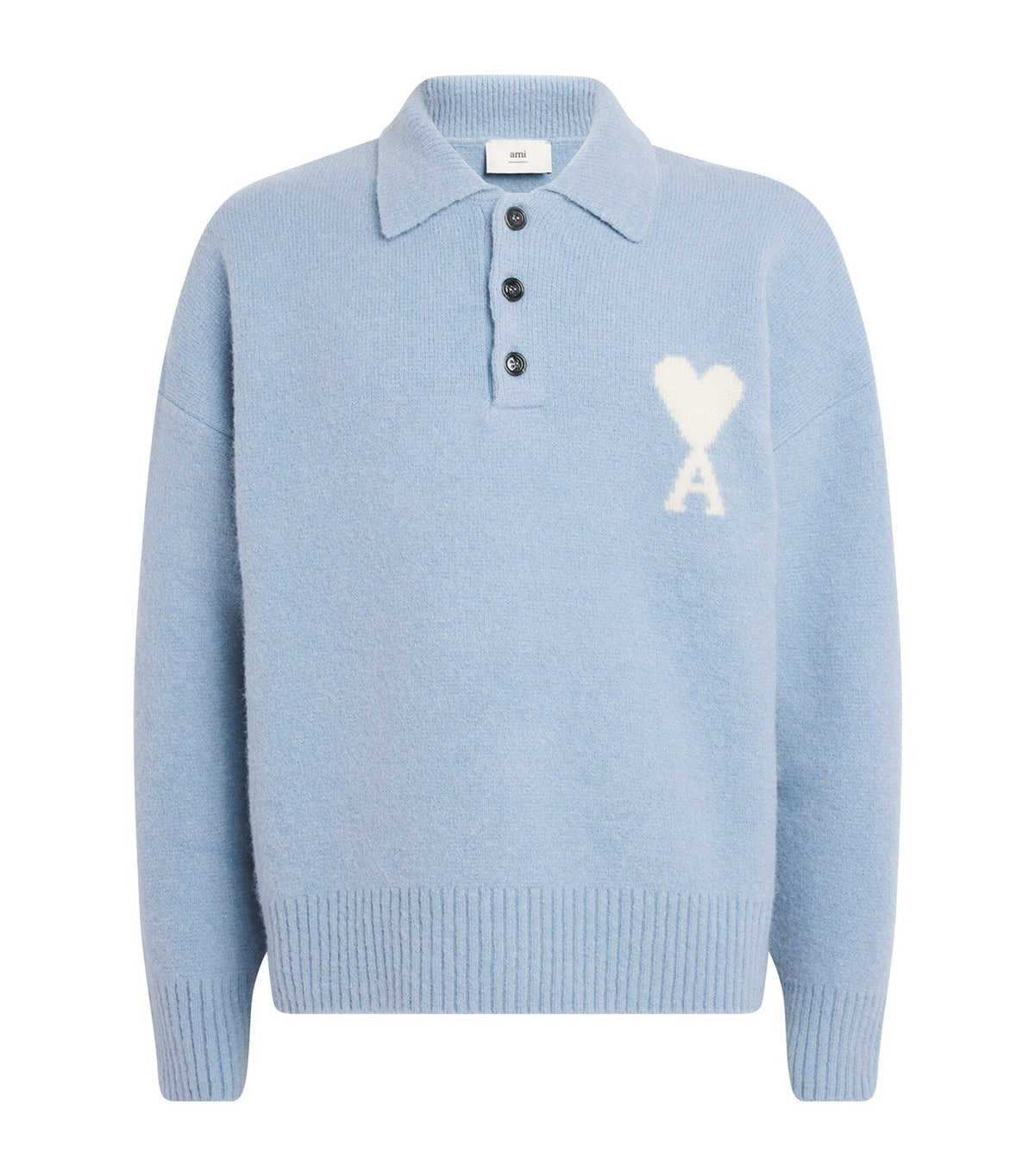 Alpaca-Blend Polo Sweater