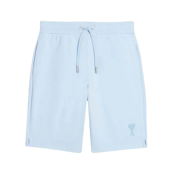 AMI Paris AMI de Coeur Cotton Shorts Blue