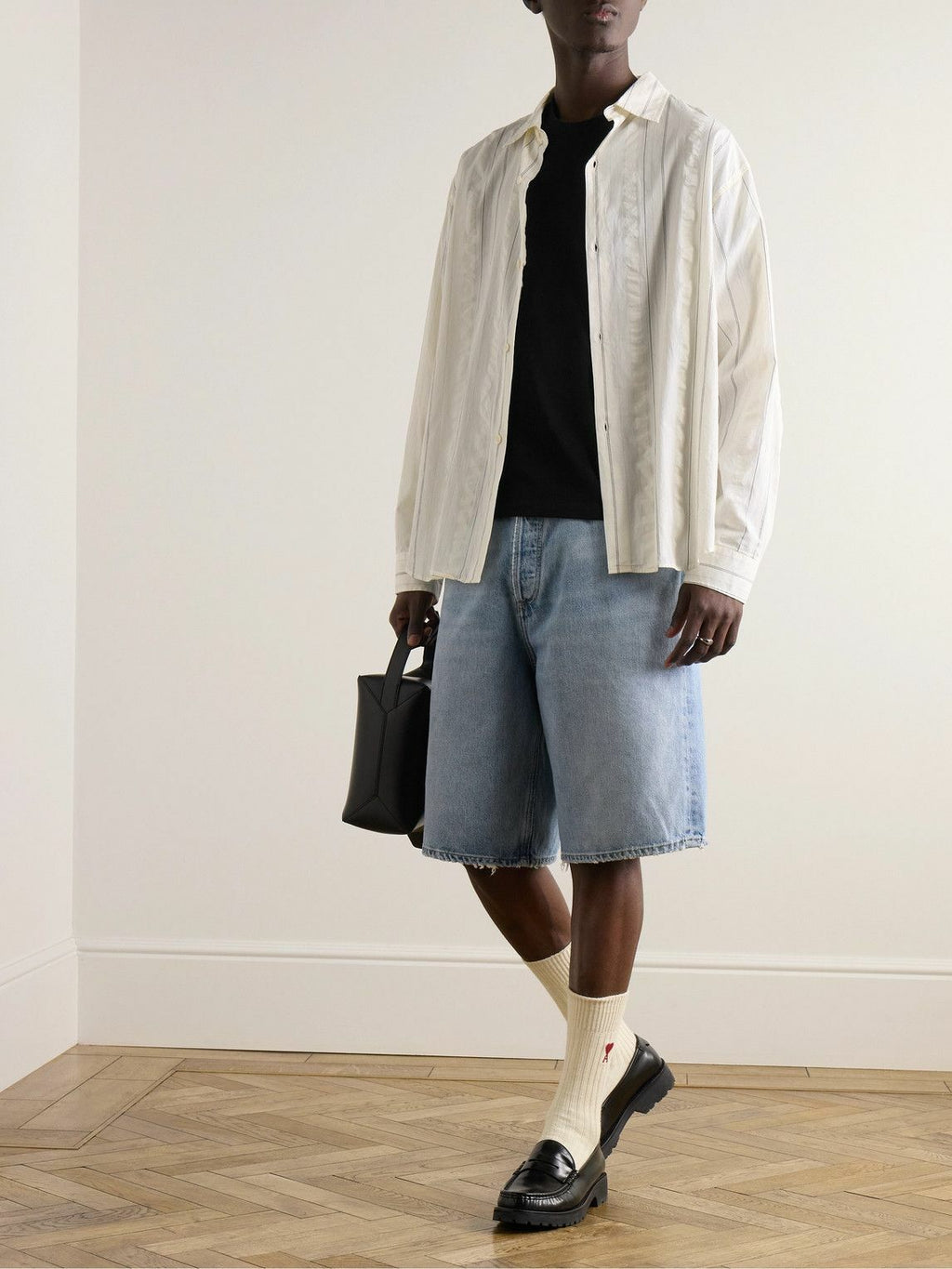 Black AMI de Coeur Oversized Jersey T Shirt
