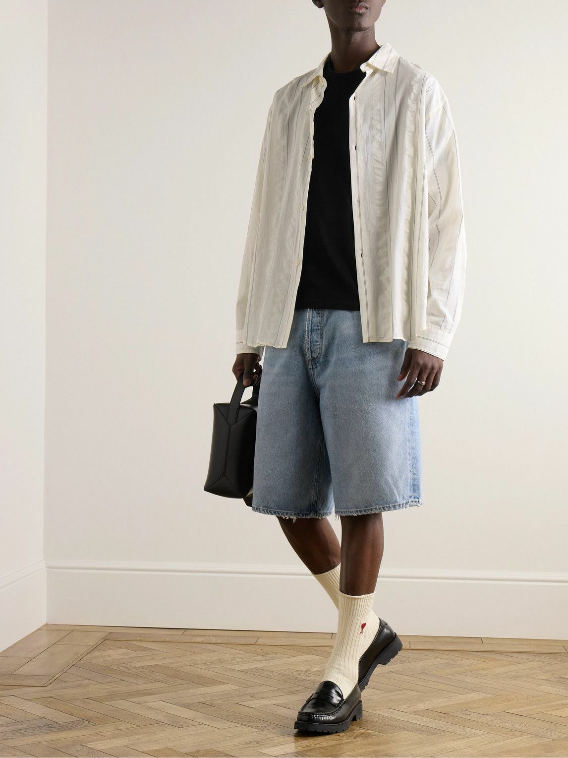 Black AMI de Coeur Oversized Jersey T Shirt