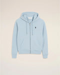 SKY BLUE FLEECE AMI DE COEUR ZIPPED HOODIE